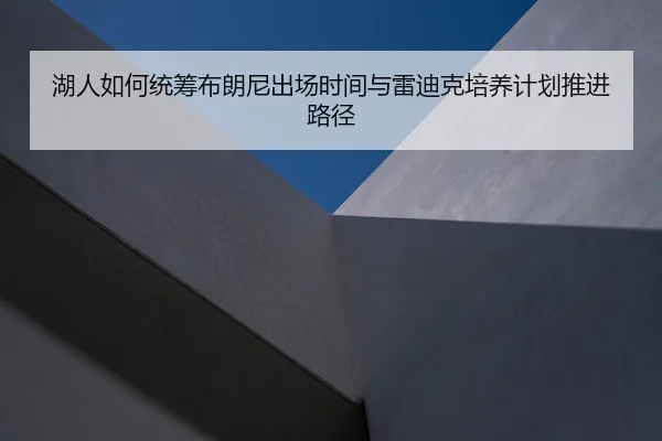 湖人如何统筹布朗尼出场时间与雷迪克培养计划推进路径